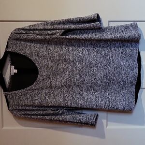 Black and White Heather Top